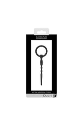 Ouch by Shots Toys - 5.3 inch/135mm Silicone Urethral Sounding Plug - Black - Stag Shop
