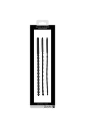 Ouch by Shots Toys - Silicone Urethral Sounding Dilator Set - Black - Stag Shop