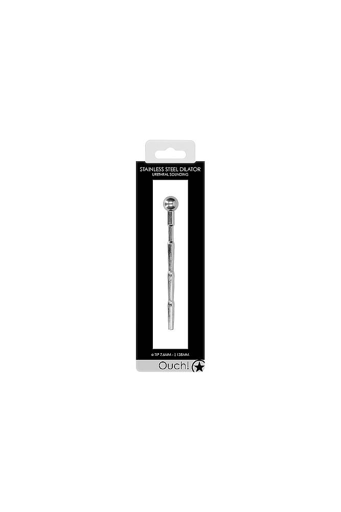 Ouch by Shots Toys - Urethral Sounding Metal Dilator - Silver - Stag Shop