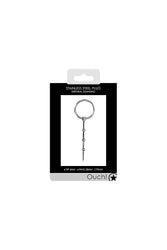 Ouch by Shots Toys - Beaded Metal Urethral Plug - Silver - Stag Shop