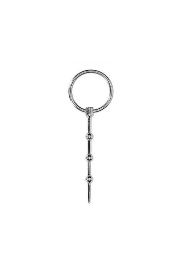 Ouch by Shots Toys - Beaded Metal Urethral Plug - Silver - Stag Shop