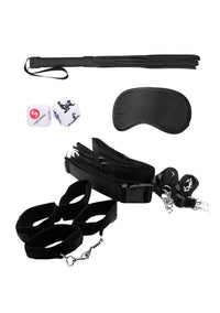 Thumbnail for Ouch by Shots Toys - Black & White - Bondage Belt Restraint System - Black - Stag Shop