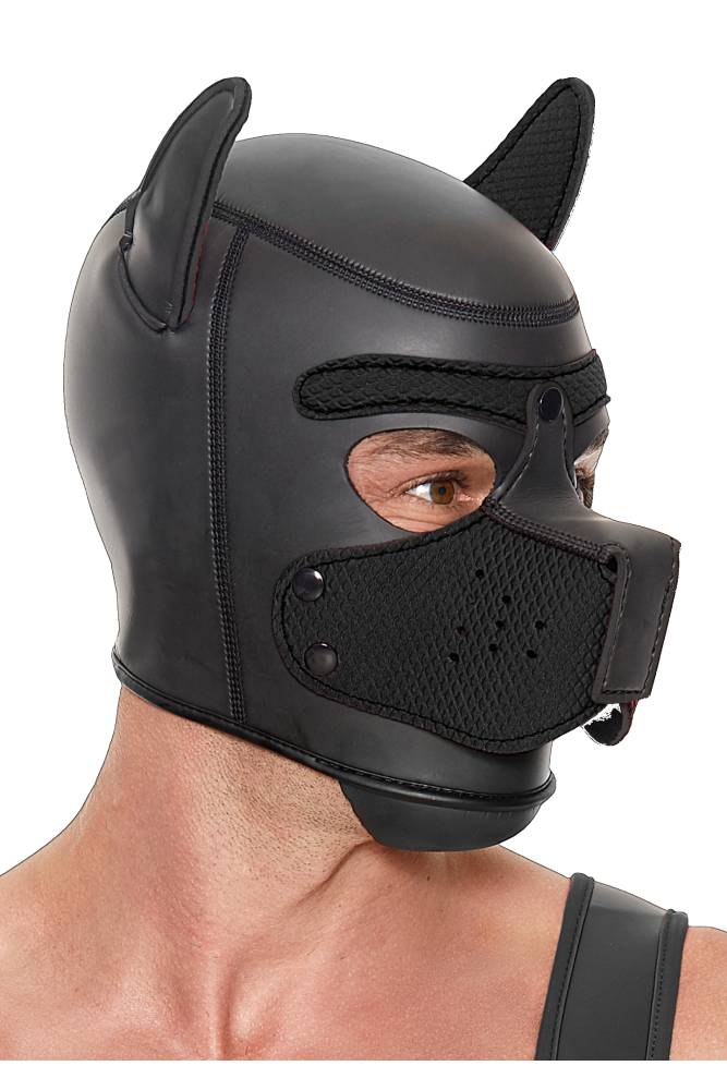 Ouch by Shots Toys - Puppy Play - Neoprene Puppy Hood - Black - Stag Shop