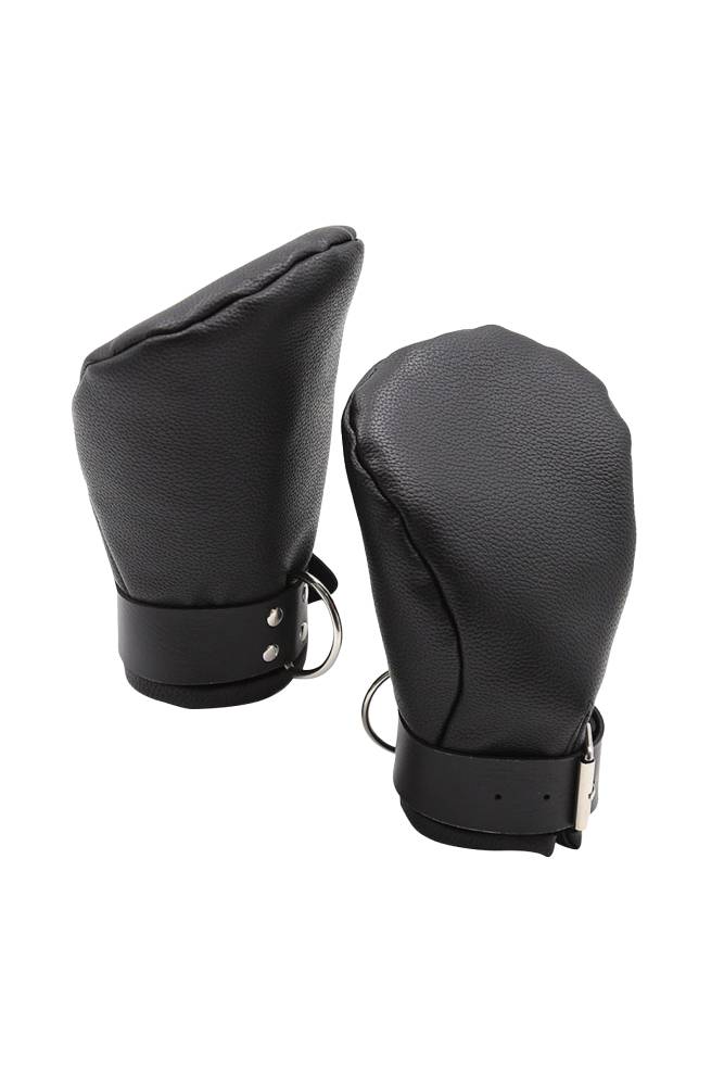 Ouch by Shots Toys - Puppy Play - Neoprene Lined Fist Mitts - Black - Stag Shop