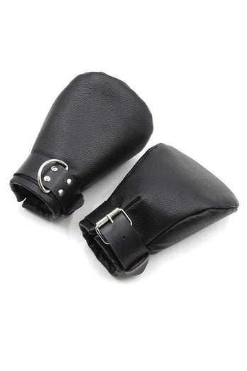 Ouch by Shots Toys - Puppy Play - Neoprene Lined Fist Mitts - Black - Stag Shop