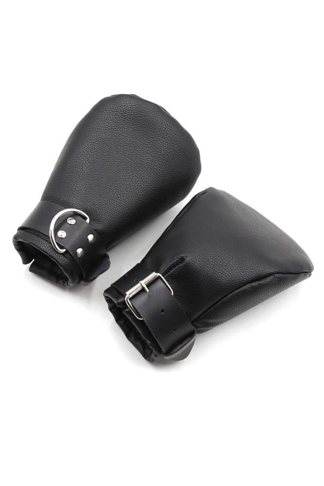 Ouch by Shots Toys - Puppy Play - Neoprene Lined Fist Mitts - Black - Stag Shop