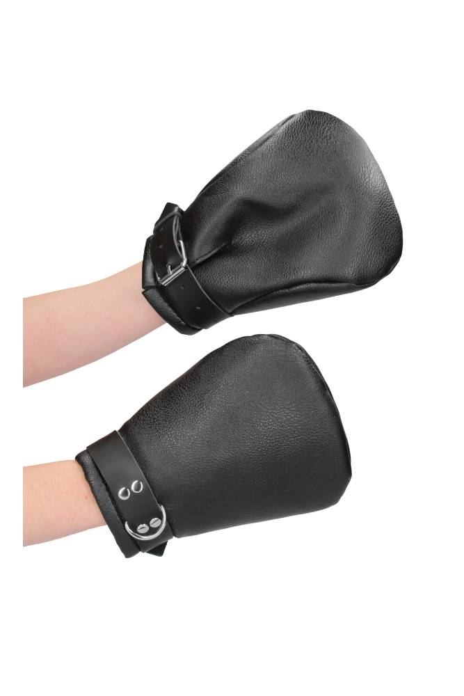 Ouch by Shots Toys - Puppy Play - Neoprene Lined Fist Mitts - Black - Stag Shop