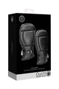 Ouch by Shots Toys - Puppy Play - Neoprene Dog Mitts with Padlocks - Black - Stag Shop