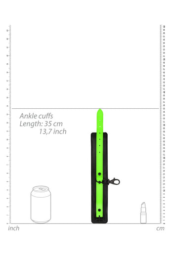 Ouch by Shots Toys - Hand & Ankle Cuffs with Hogtie - Glow in the Dark - Stag Shop