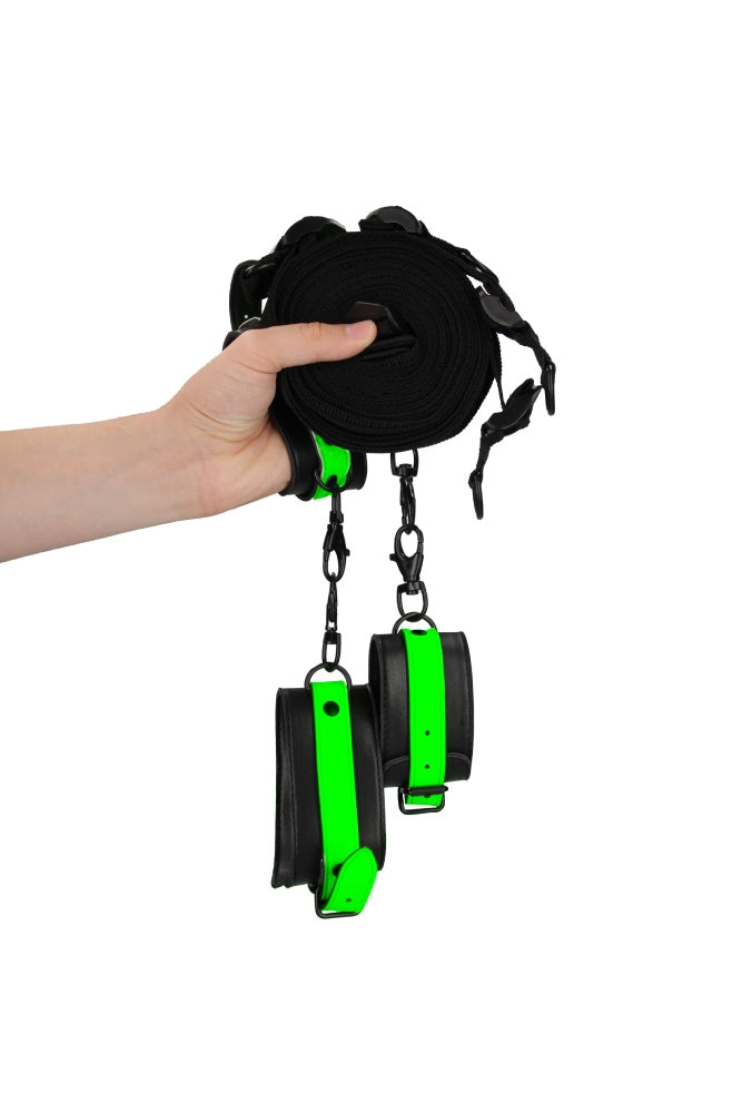 Ouch by Shots Toys - Bed Bindings Restraint Kit - Glow in the Dark - Stag Shop
