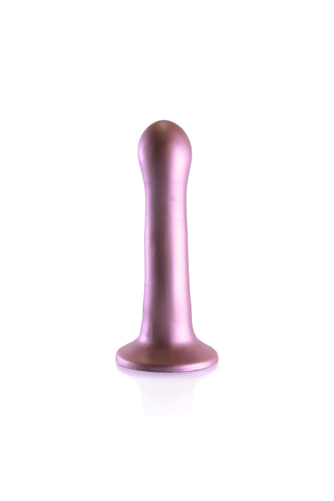 Ouch by Shots Toys - 7" Ultra Soft Curvy Silicone Dildo - Rose Gold - Stag Shop