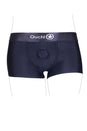 Ouch by Shots Toys - Vibrating Strap-on Boxer - Black - Various Sizes - Stag Shop