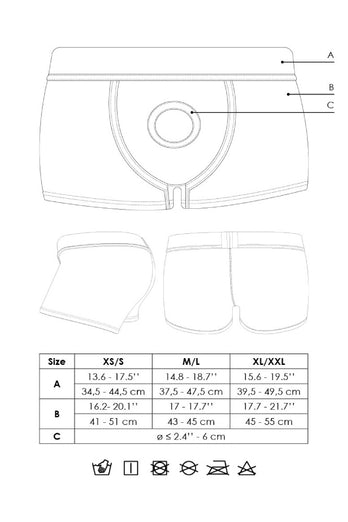 Ouch by Shots Toys - Vibrating Strap-on Boxer - Black - Various Sizes - Stag Shop