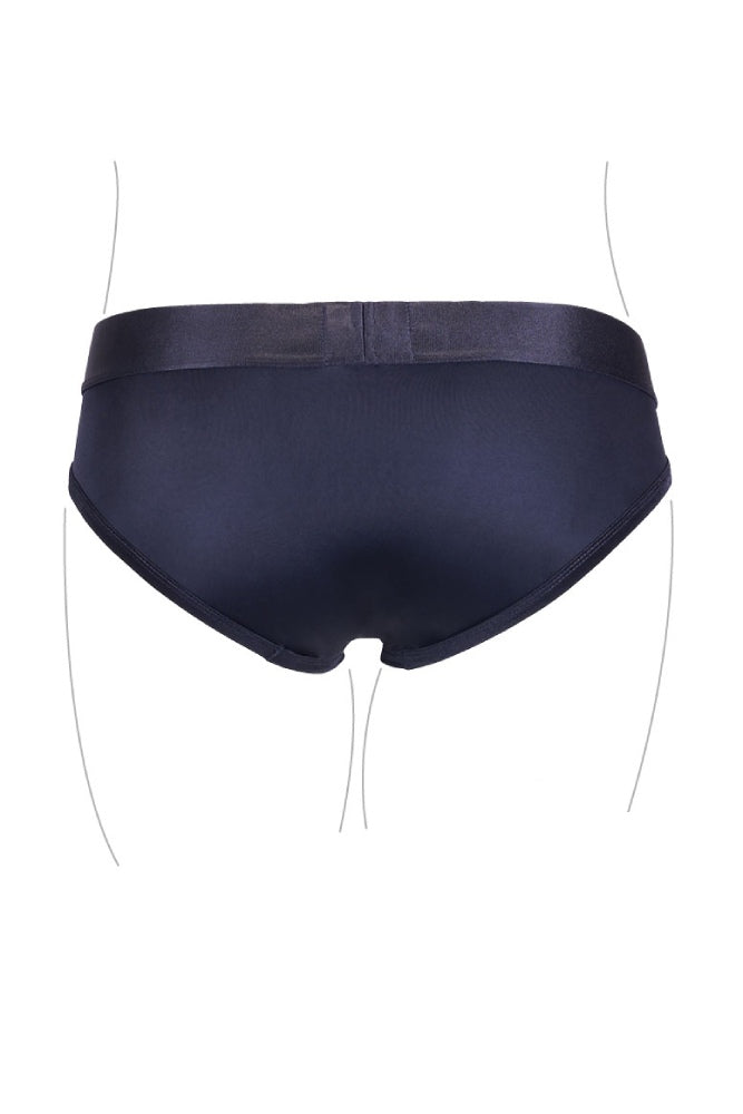 Ouch by Shots Toys - Vibrating Strap-on High-cut Brief - Black - Various Sizes - Stag Shop