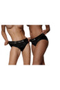 Ouch by Shots Toys - Vibrating Strap-on High-cut Brief - Black - Various Sizes - Stag Shop
