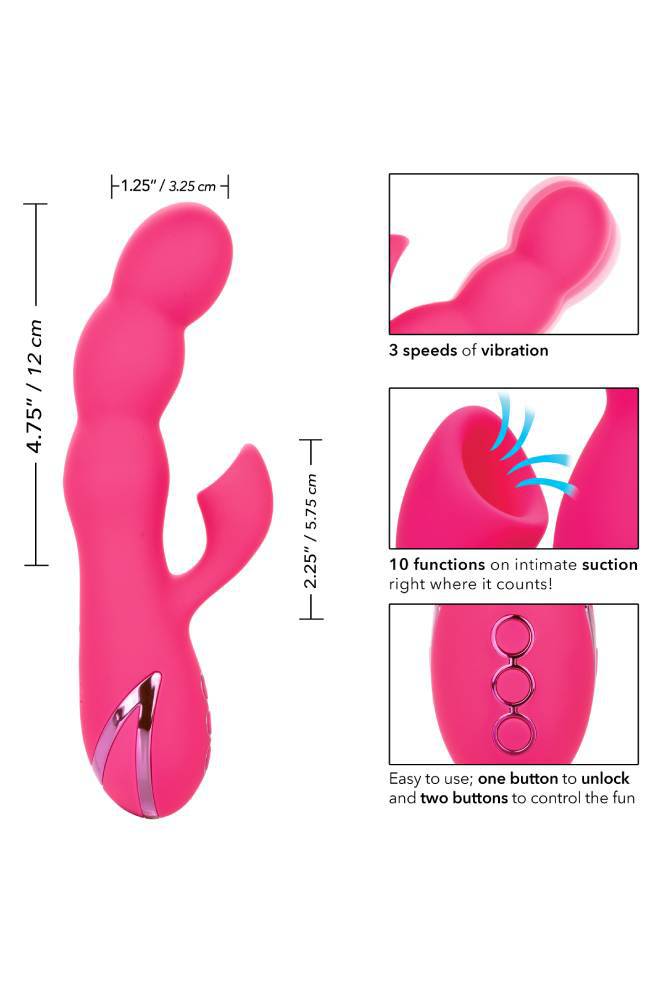 Cal Exotics - California Dreaming - Oceanside Orgasm Dual Vibrator - Pink - Stag Shop
