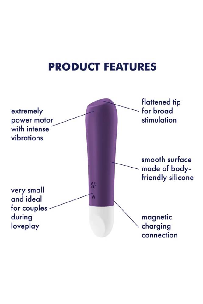 Satisfyer - Ultra Power Bullet 2 - Rechargeable Waterproof Bullet Vibrator - Purple - Stag Shop
