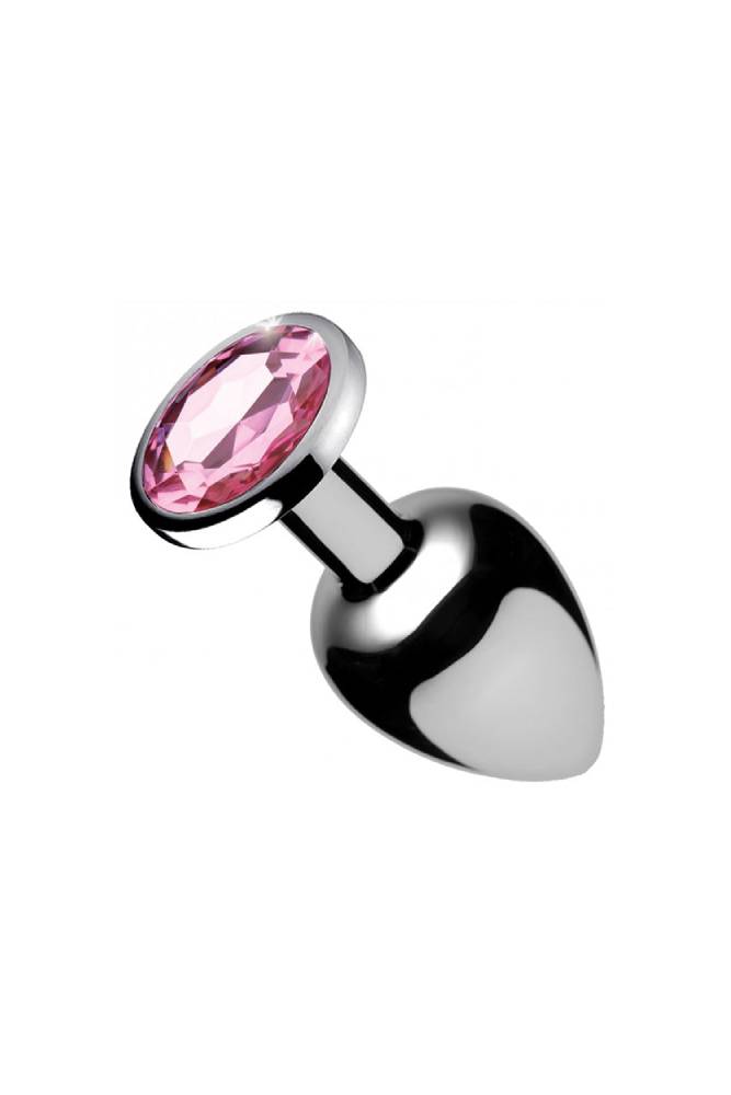 XR Brands - Booty Sparks - Pink Gem Anal Plug- Large - Stag Shop