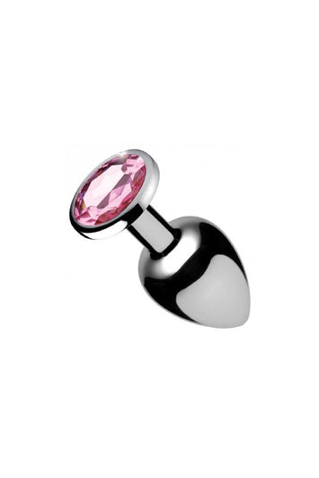 XR Brands - Booty Sparks - Pink Gem Anal Plug- Medium - Stag Shop