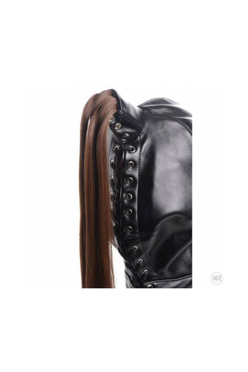 XR Brands - Strict - Ponytail Bondage Hood - Black - Stag Shop