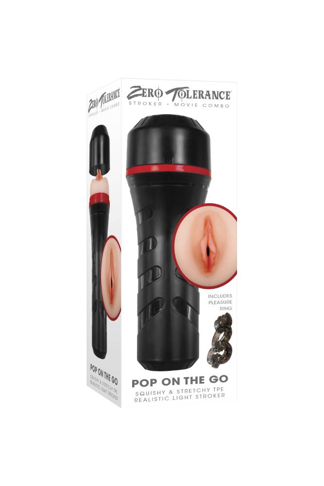 Zero Tolerance - Pop on the Go Stroker - Beige - Stag Shop