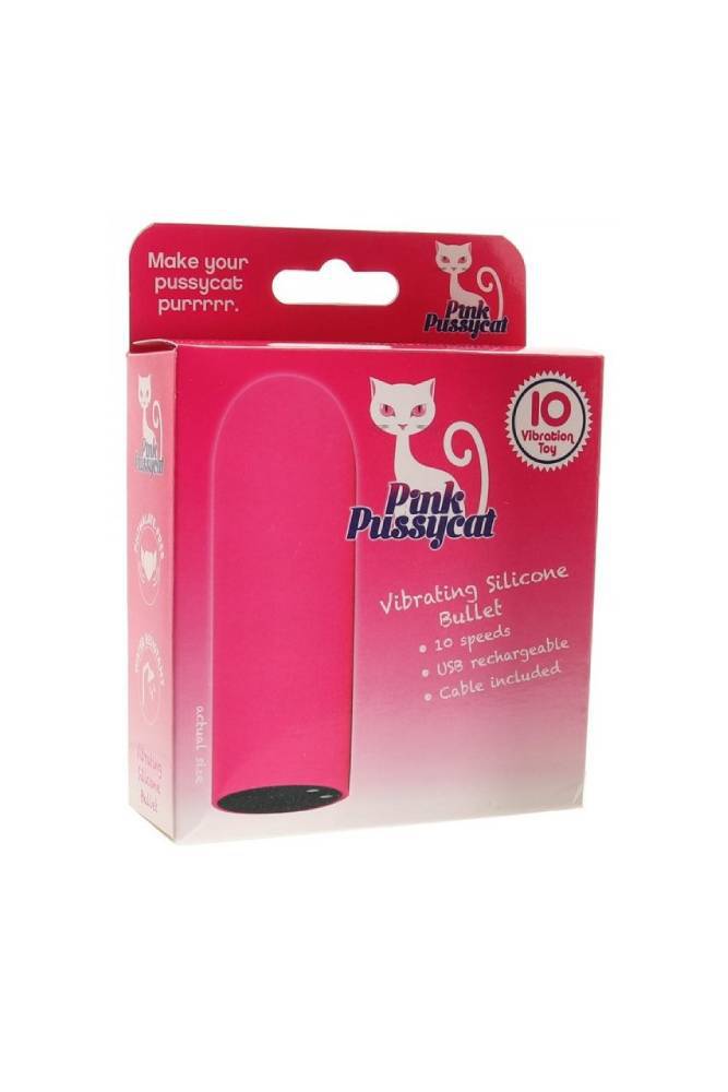 Cousins Group - Pink Pussycat Rechargeable Silicone Bullet - Pink - Stag Shop