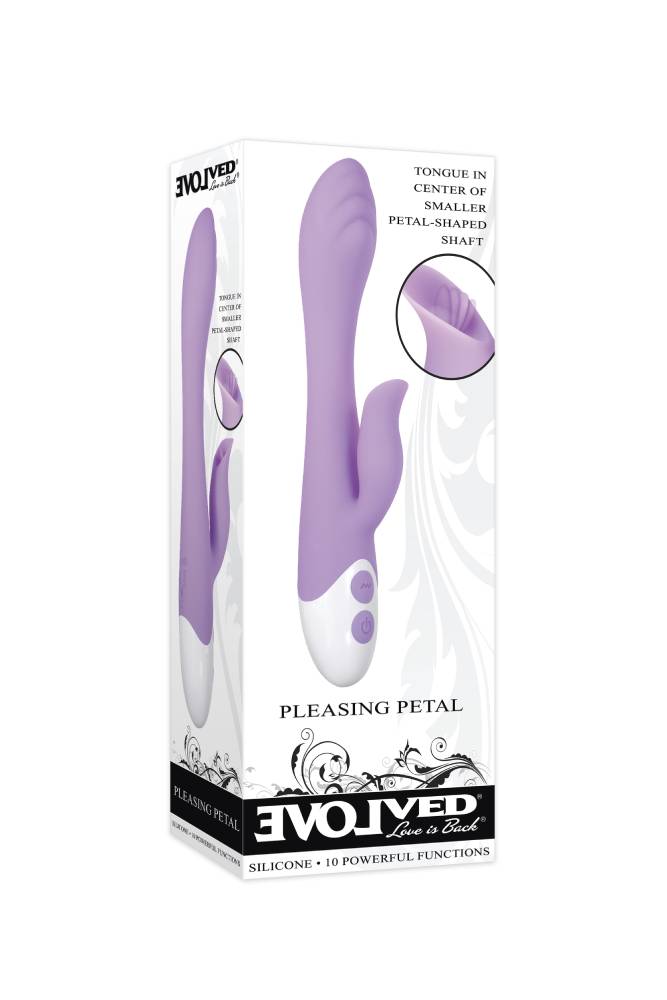 Evolved - Pleasing Petal - Flickering Dual Vibrator - Purple - Stag Shop