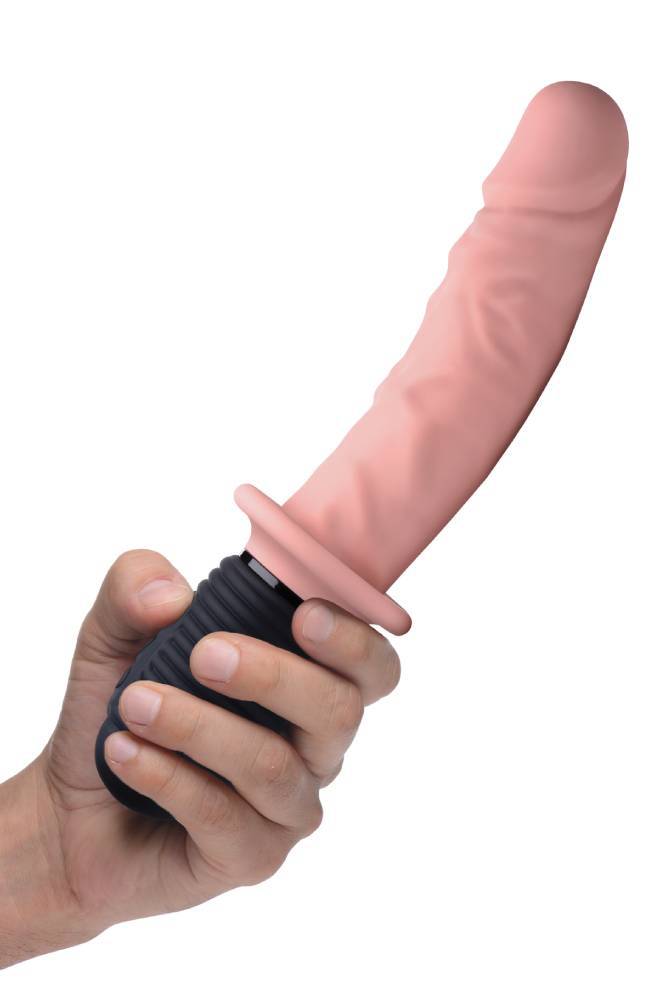 XR Brands - Power Pounder Vibrating and Thrusting Silicone Dildo - Stag Shop