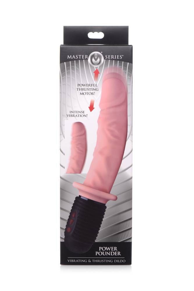 XR Brands - Power Pounder Vibrating and Thrusting Silicone Dildo - Stag Shop