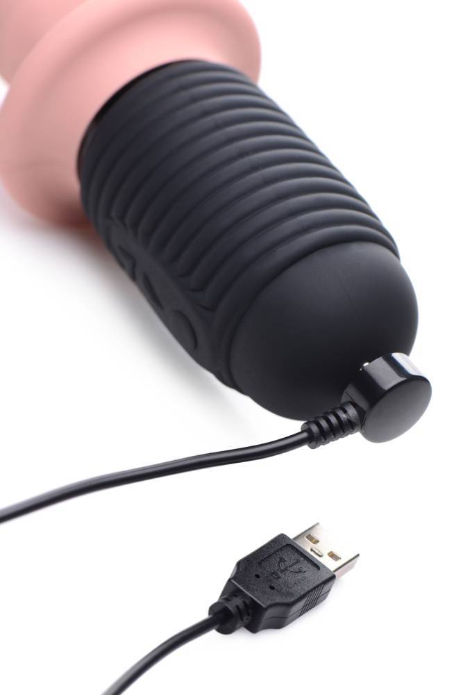 XR Brands - Power Pounder Vibrating and Thrusting Silicone Dildo - Stag Shop