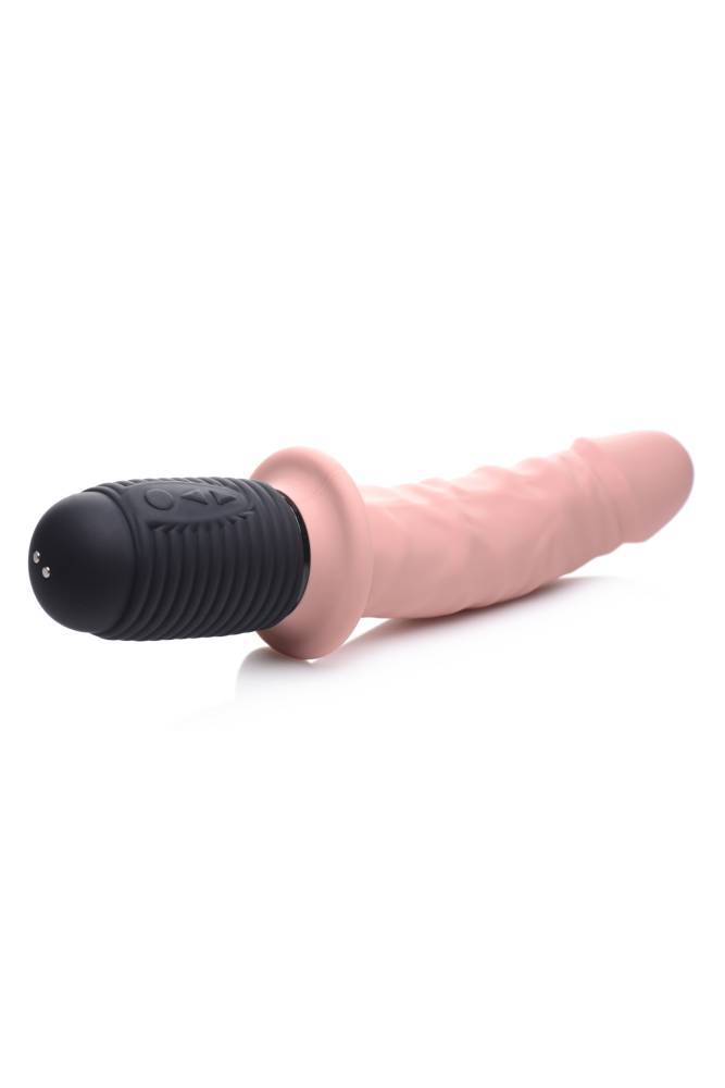 XR Brands - Power Pounder Vibrating and Thrusting Silicone Dildo - Stag Shop