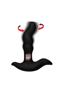 Thumbnail for XR Brands - Prostatic Play - Rimstatic Rotating Prostate Plug & Remote - Black - Stag Shop