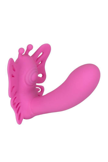 Cal Exotics - Venus G Butterfly Pulsing Wearable Remote Controlled Vibrator - Pink - Stag Shop
