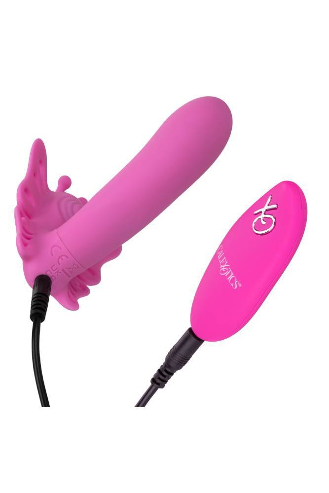 Cal Exotics - Venus G Butterfly Pulsing Wearable Remote Controlled Vibrator - Pink - Stag Shop