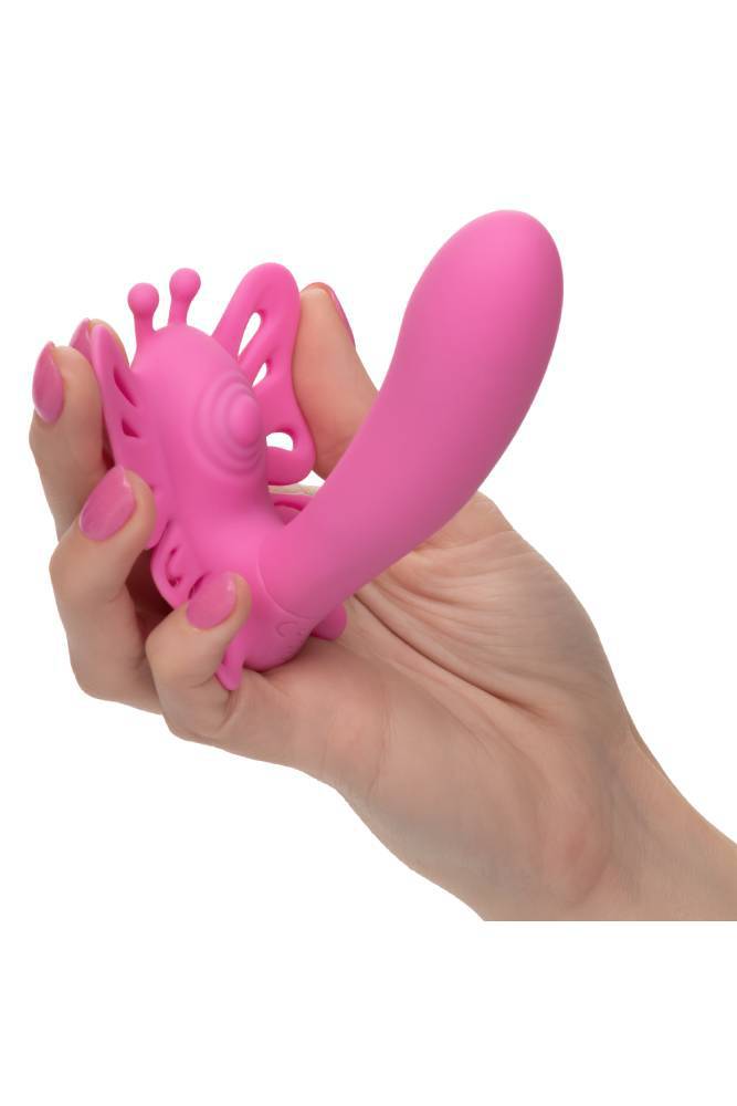 Cal Exotics - Venus G Butterfly Pulsing Wearable Remote Controlled Vibrator - Pink - Stag Shop
