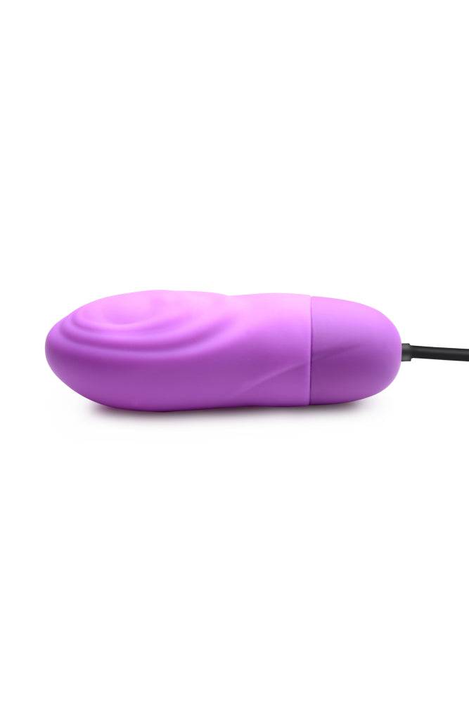 XR Brands - 7X Pulsing Rechargeable Silicone Bullet - Purple - Stag Shop