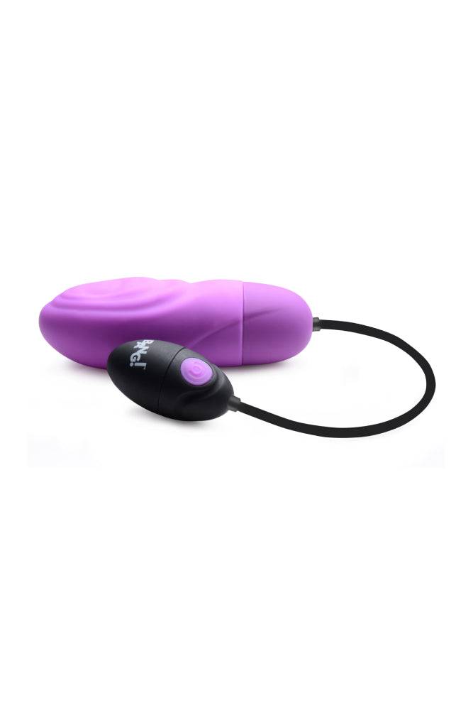 XR Brands - 7X Pulsing Rechargeable Silicone Bullet - Purple - Stag Shop