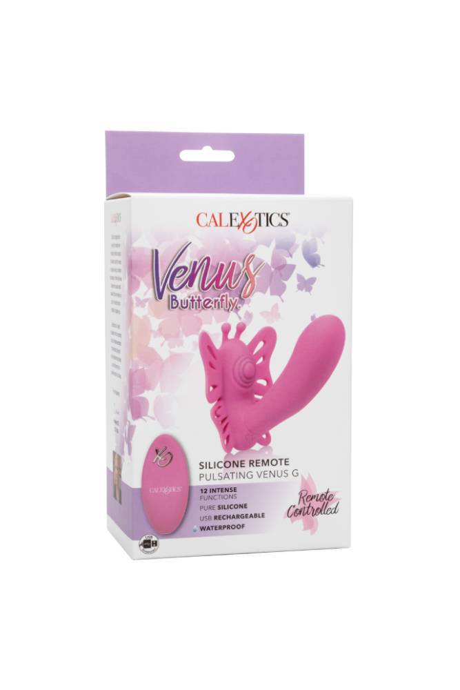 Cal Exotics - Venus G Butterfly Pulsing Wearable Remote Controlled Vibrator - Pink - Stag Shop
