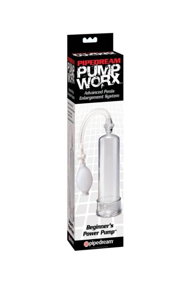 Pipedream - Pump Worx - Beginner's Power Penis Pump - Clear - Stag Shop