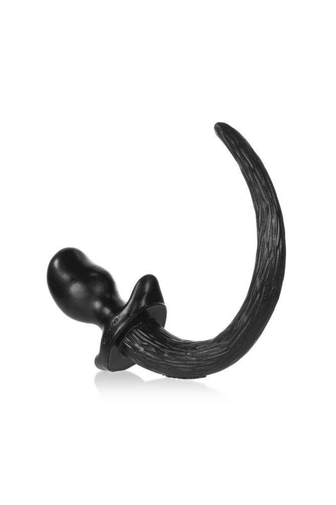 Oxballs - Soft Puppy Tail Anal Plug- Beagle Medium - Black - Stag Shop