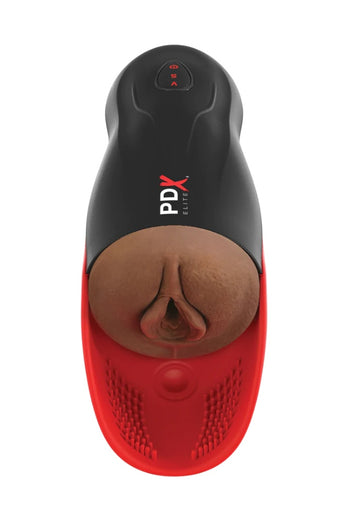 Pipedream Extreme - PDX Elite - Fuck-O-Matic 2 Sucking & Vibrating Masturbator - Brown - Stag Shop
