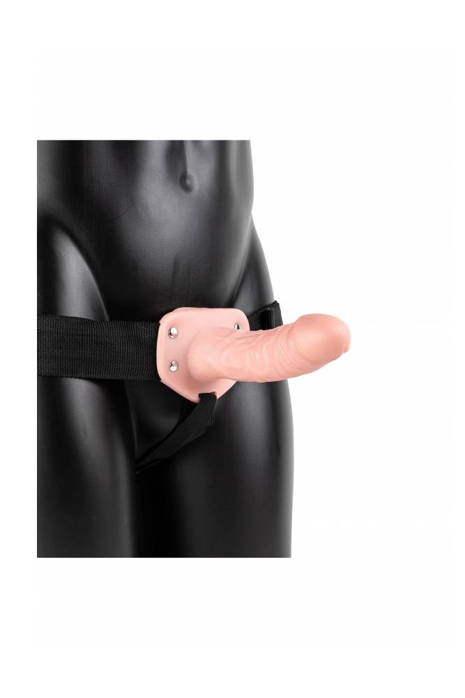Shots Toys - RealRock - Hollow Strap-On - 6 inch - Beige - Stag Shop