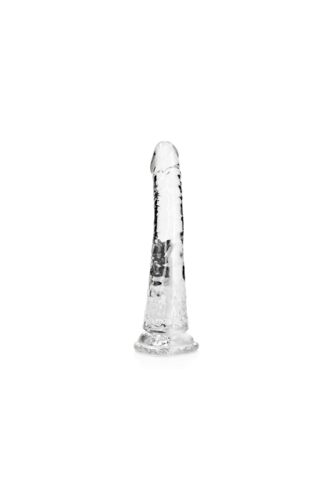 Shots Toys - Real Rock - 7" Slim Realistic Dildo with Suction Cup - Clear - Stag Shop
