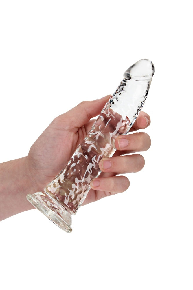 Shots Toys - Real Rock - 7" Slim Realistic Dildo with Suction Cup - Clear - Stag Shop