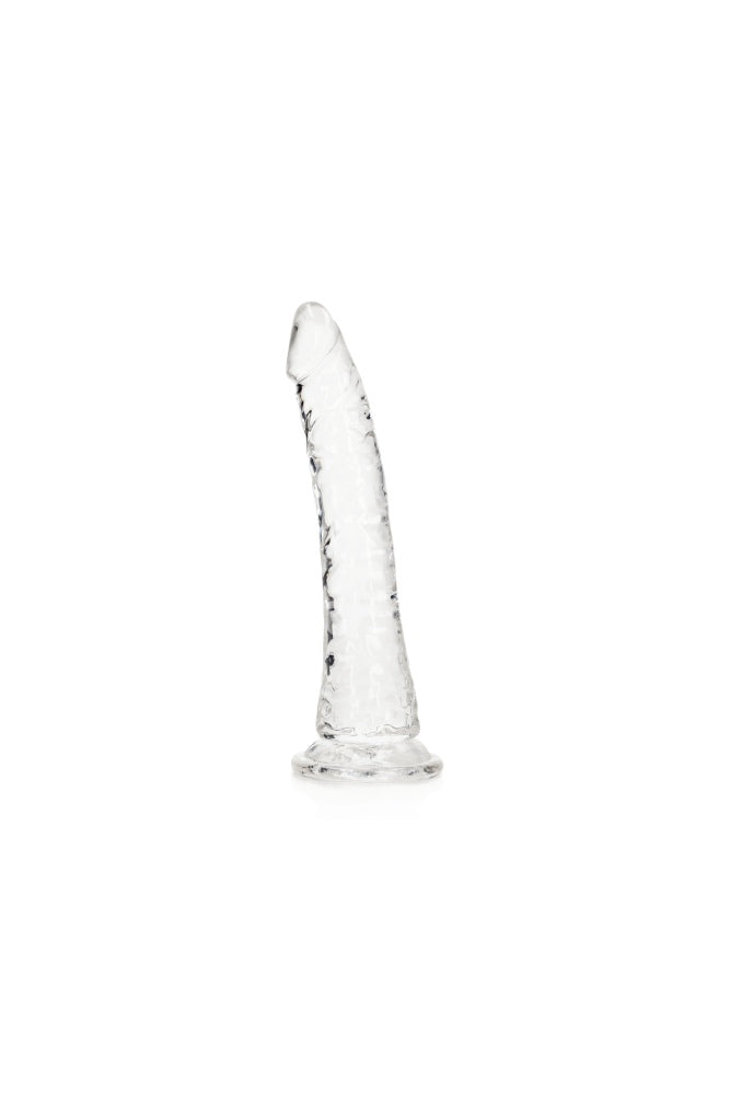 Shots Toys - Real Rock - 7" Slim Realistic Dildo with Suction Cup - Clear - Stag Shop