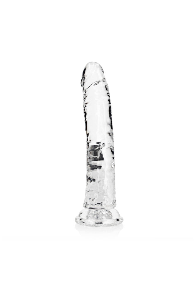 Shots Toys - Real Rock - 9" Slim Realistic Dildo with Suction Cup - Clear - Stag Shop