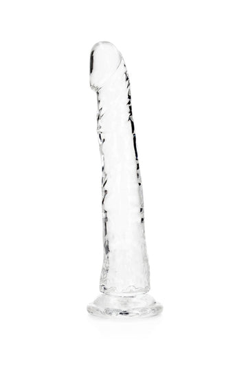 Shots Toys - Real Rock - 10" Slim Realistic Dildo with Suction Cup - Clear - Stag Shop