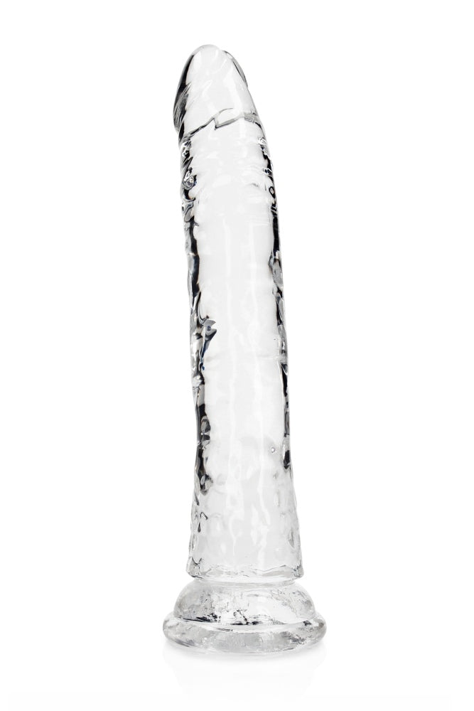 Shots Toys - Real Rock - 11" Slim Realistic Dildo with Suction Cup - Clear - Stag Shop