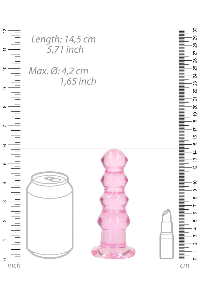 Shots Toys - Real Rock - 5.5" Curvy Plug - Assorted Colours - Stag Shop