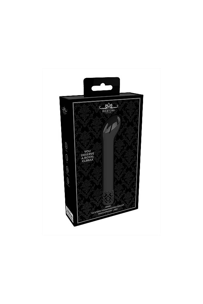 Shots - Royal Gems - Jewel Rechargeable Bullet Vibrator - Gunmetal - Stag Shop
